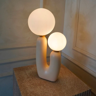 nordic table lamp with orbs